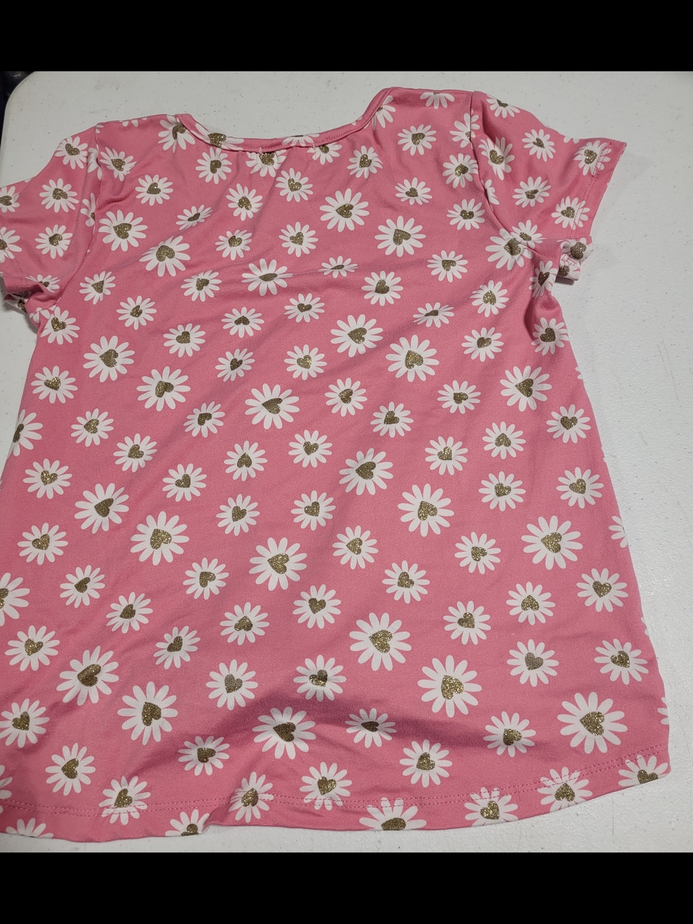 btween Pink Daisy Knot Front Tee with Gold Centers - Picture 3 of 3